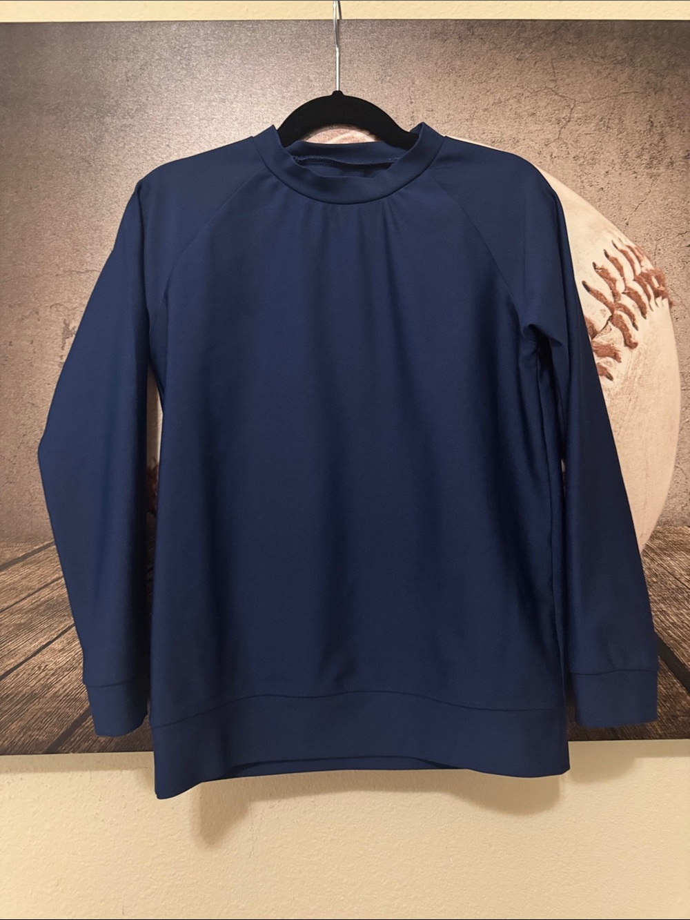 Kids Navy Long-Sleeve Crewneck Top